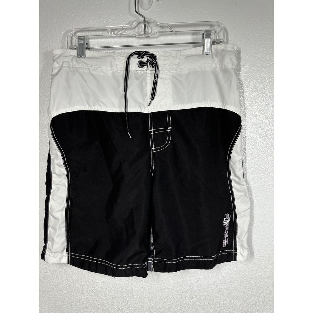 Free Country Swim Trunks Shorts Mens Medium Tech Series Aqua Quick Dry Swimwear